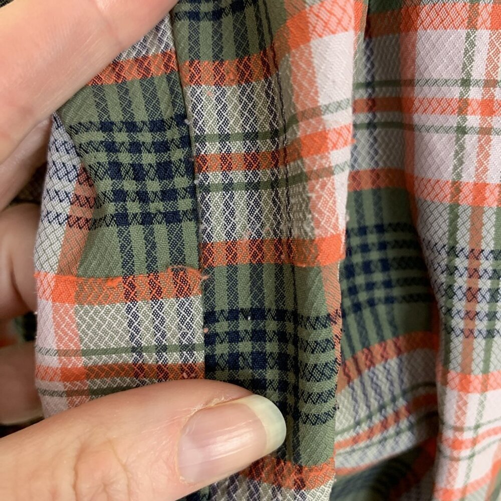 Eddie Bauer Womens L Long Sleeve Shirt Plaid Green Hiking Lightweight Travel - Picture 15 of 15